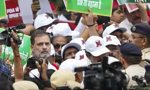 Oppn takes out protest, MPs detained over SIR, ‘vote chori’; Rahul says ‘fight to save Constitution’