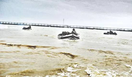 Swift, silent & lethal: Tri-services in action at Farakka Barrage Swift, silent & lethal: Tri-services in action at Farakka Barrage