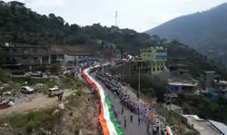 Historic 1508-metre long Tricolour at mega Tiranga Rally in J&K’s Doda