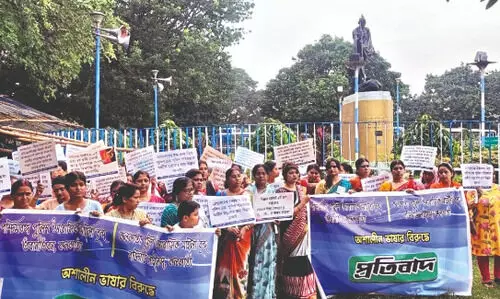 Kin of police personnel protest against ‘abusive remarks’ on cops