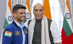 Indian astronaut Shubhanshu Shukla meets Defence Minister Rajnath Singh