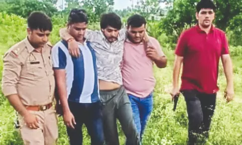 Gr Noida dowry murder accused shot in leg while fleeing custody Gr Noida dowry murder accused shot in leg while fleeing custody