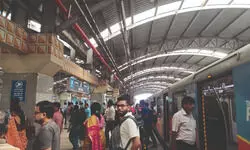 Office goers, flyers & first-time riders board inaugural Yellow Line service