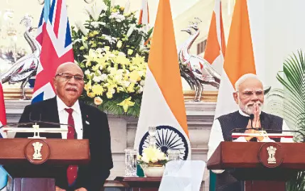 India, Fiji vow to boost defence ties India, Fiji vow to boost defence ties