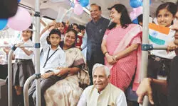 Green ride to school takes off