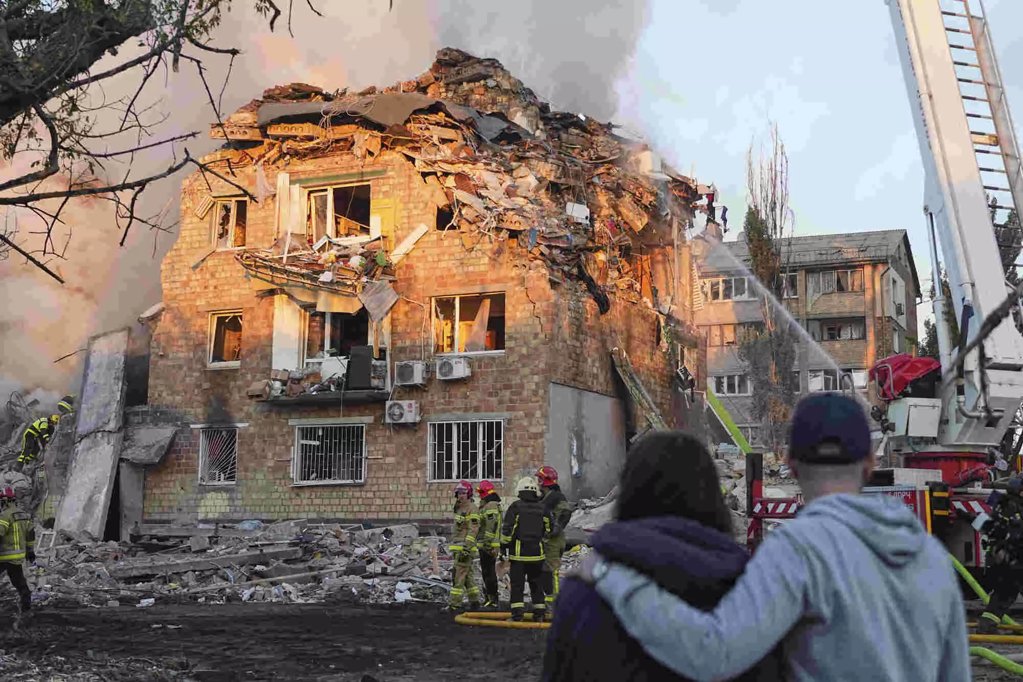Mass Russian drone and missile attack kills 12, injures 48 in Ukraines capital Mass Russian drone and missile attack kills 12, injures 48 in Ukraines capital