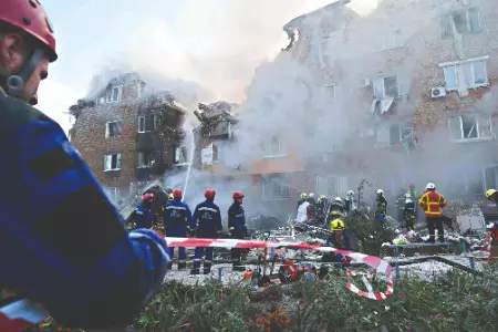 Dozens of missiles, over 500 drones hit centre of Kyiv; 17 killed in strikes