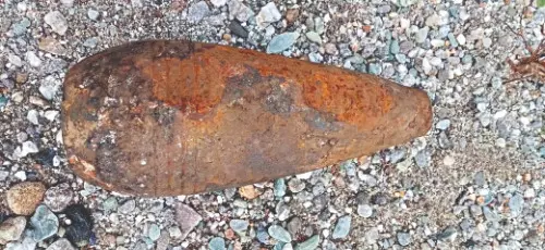 Another mortar shell recovered from Ghish River in Malbazar Another mortar shell recovered from Ghish River in Malbazar