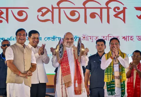 Shah reviews progress of work at Jyoti Bishnu Cultural Complex in Assam Shah reviews progress of work at Jyoti Bishnu Cultural Complex in Assam