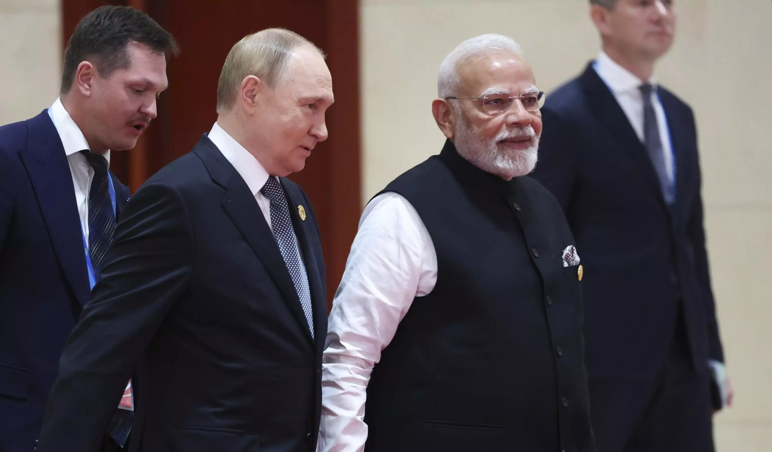 PM Modi meets President Putin; calls for ending Ukraine conflict as soon as possible PM Modi meets President Putin; calls for ending Ukraine conflict as soon as possible
