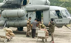 IAF helicopters evacuate 350 Manimahesh pilgrims in Himachal; CM conducts aerial survey of flood-hit areas