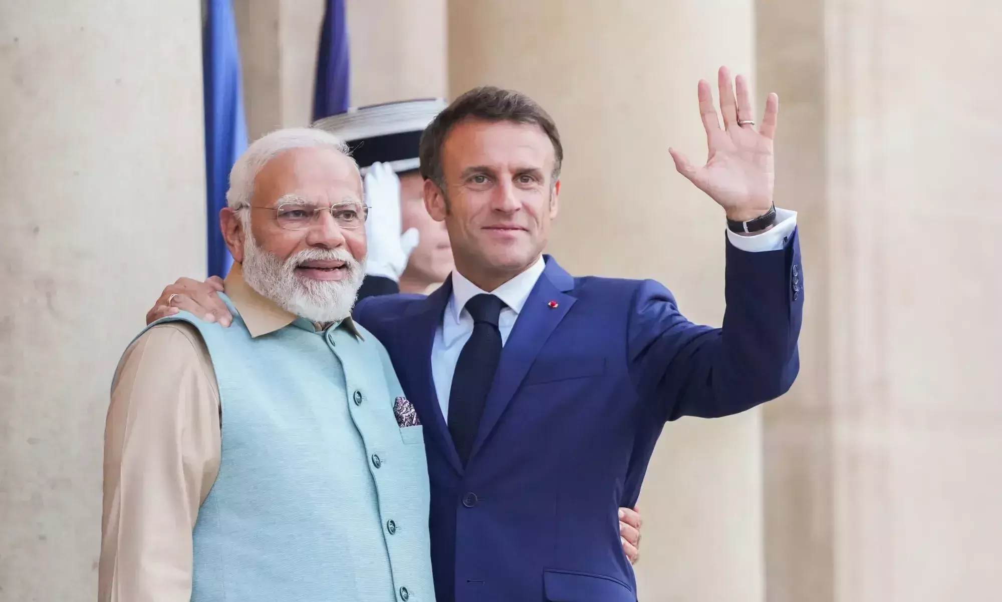 Modi and Macron reaffirm partnership, focus on defence, tech & global stability Modi and Macron reaffirm partnership, focus on defence, tech & global stability