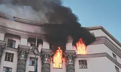 Russia damages Kyiv govt building in largest attack Russia damages Kyiv govt building in largest attack