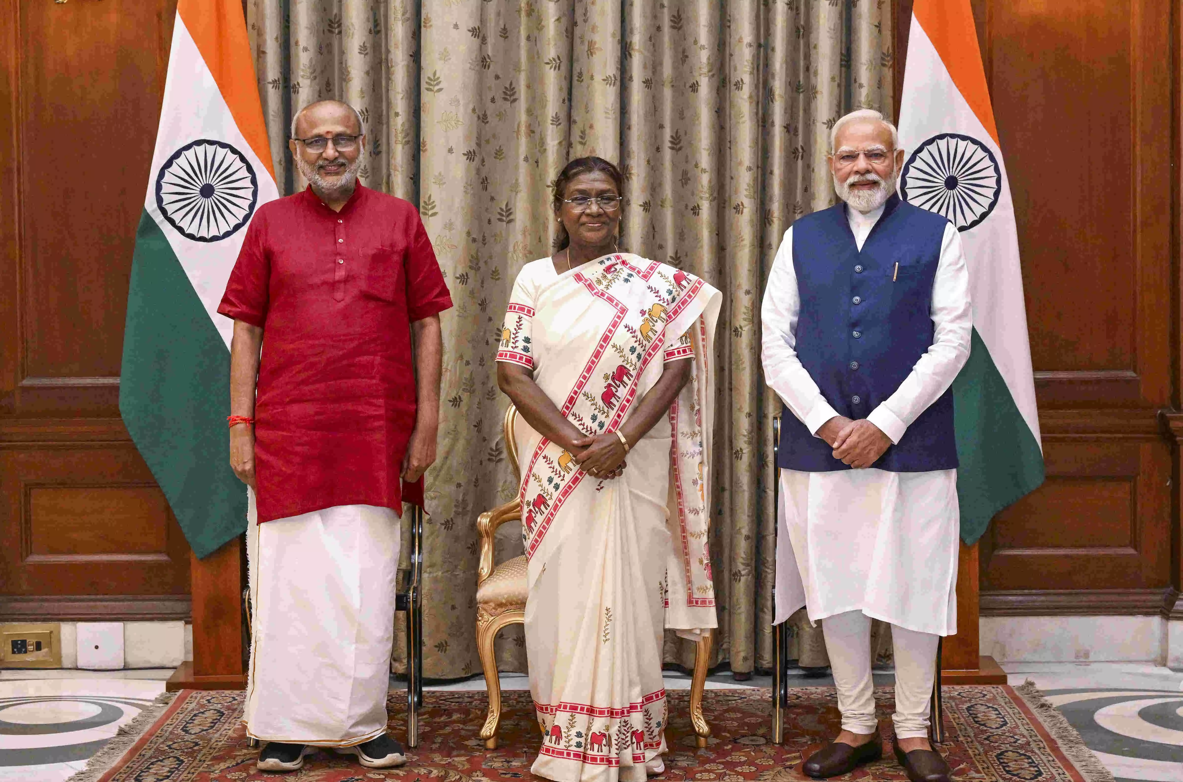 C P Radhakrishnan takes oath as 15th Vice President of India