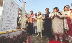 ‘The Ice Box’: L-G lays foundation stone for DDA’s ice skating rink