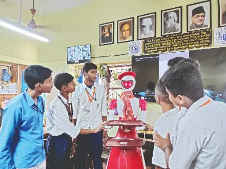 Government school introduces robot ‘Sananda’ to tackle staff shortage