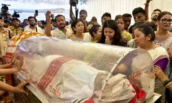 Zubeen Gargs body consigned to flames amid gun salute Zubeen Gargs body consigned to flames amid gun salute