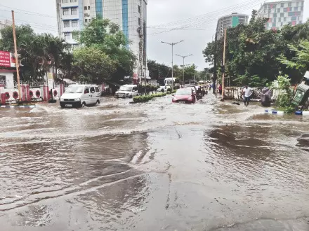 Salt Lake Sector V, New Town reel under waterlogging