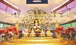 Malls usher in festive spirit with themed Puja mandaps Malls usher in festive spirit with themed Puja mandaps