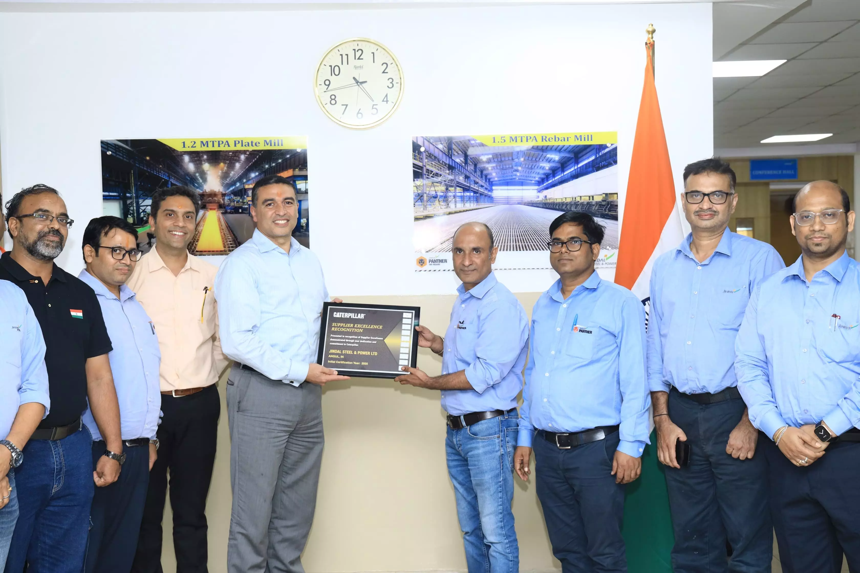 Jindal Steel Ltd. Awarded Supplier Excellence Recognition (SER) Certificate by Caterpillar Inc