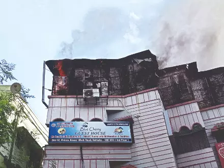 Fire breaks out at guest house on PA Shah Road, no injuries