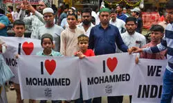 Flag march in Bareilly ahead of clerics call for protest over I Love Mohammad posters