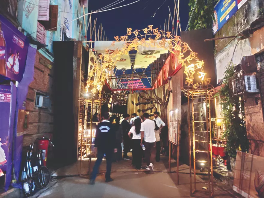 Strong messages: Puja pandals echo resistance against ‘linguistic terrorism’