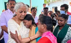 TN stampede: No words to describe their sorrow, says FM after meeting affected families TN stampede: No words to describe their sorrow, says FM after meeting affected families