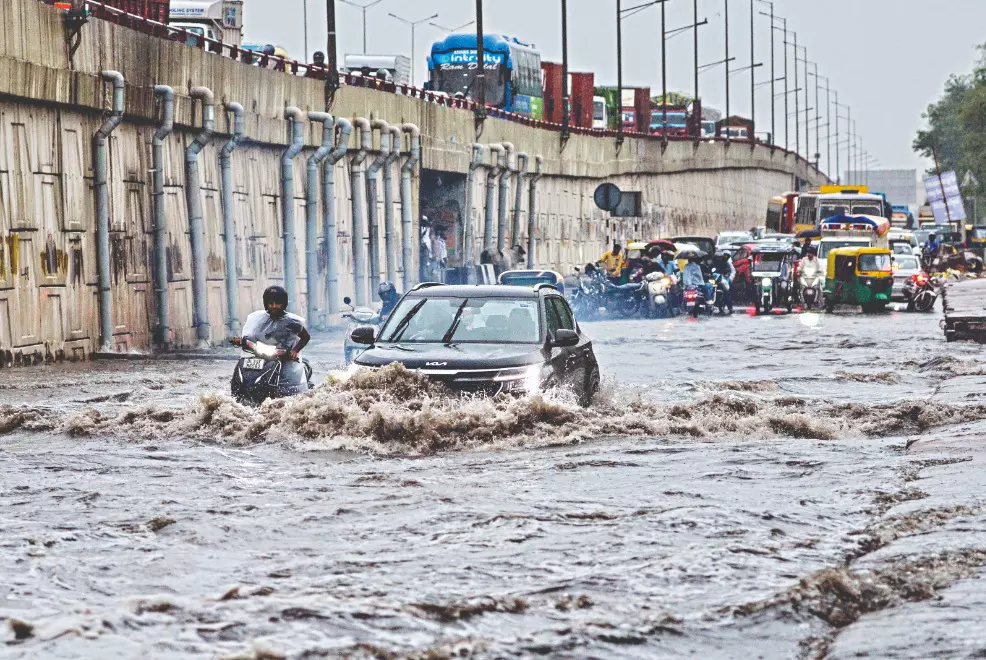 Cool relief, gridlocked and waterlogged
