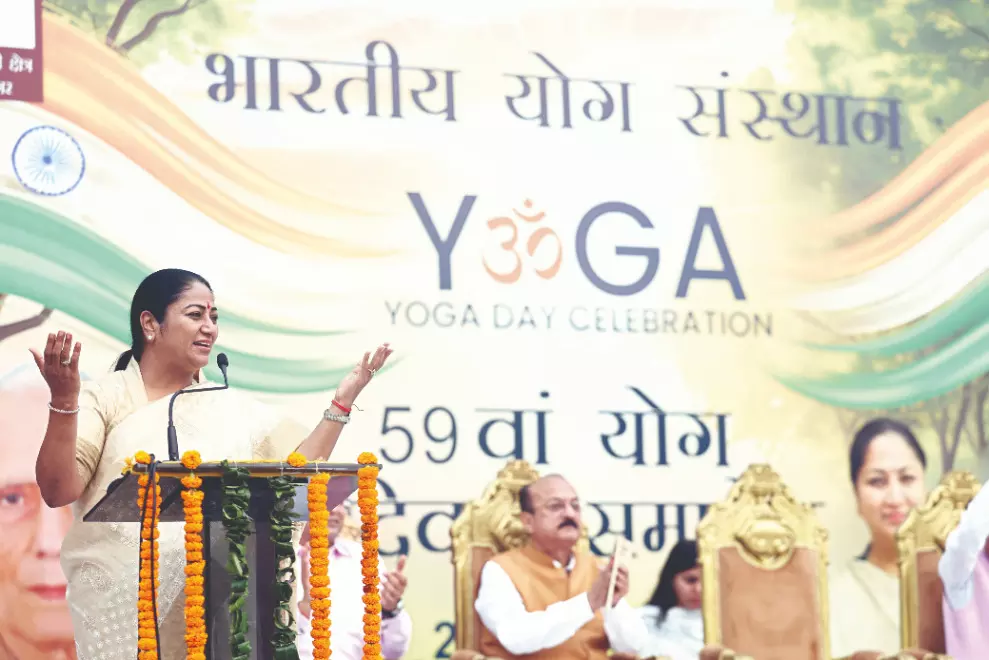 CM Gupta credits PM Modi for putting yoga on global stage