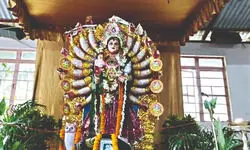 Rare tradition: Unique 18-handed idol of Mahalakshmi worshipped in Bamangola Rare tradition: Unique 18-handed idol of Mahalakshmi worshipped in Bamangola
