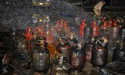 Truck carrying LPG cylinders catches fire after collision on Jaipur-Ajmer highway