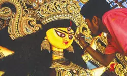 Sonamoti Kumbha Rani Durga Puja begins in Singerdaha village