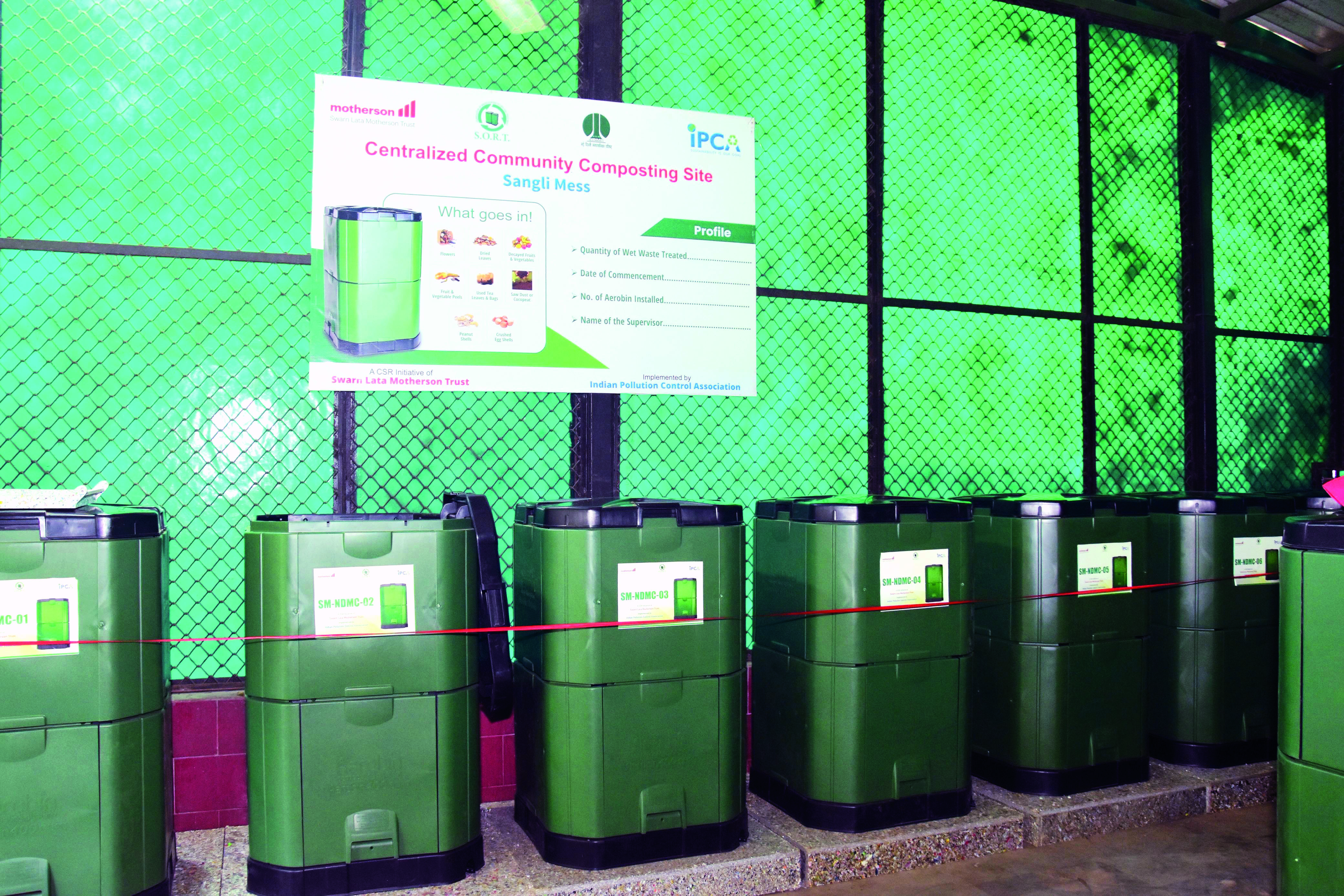 NDMC installs 20 aerobins at Sangli Mess to manage waste