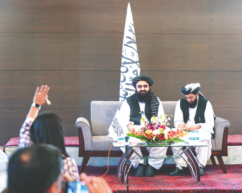 Women journalists attend Afghan FM Muttaqi’s second media briefing