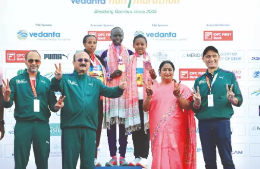 CM Gupta hails rising women participation at half marathon