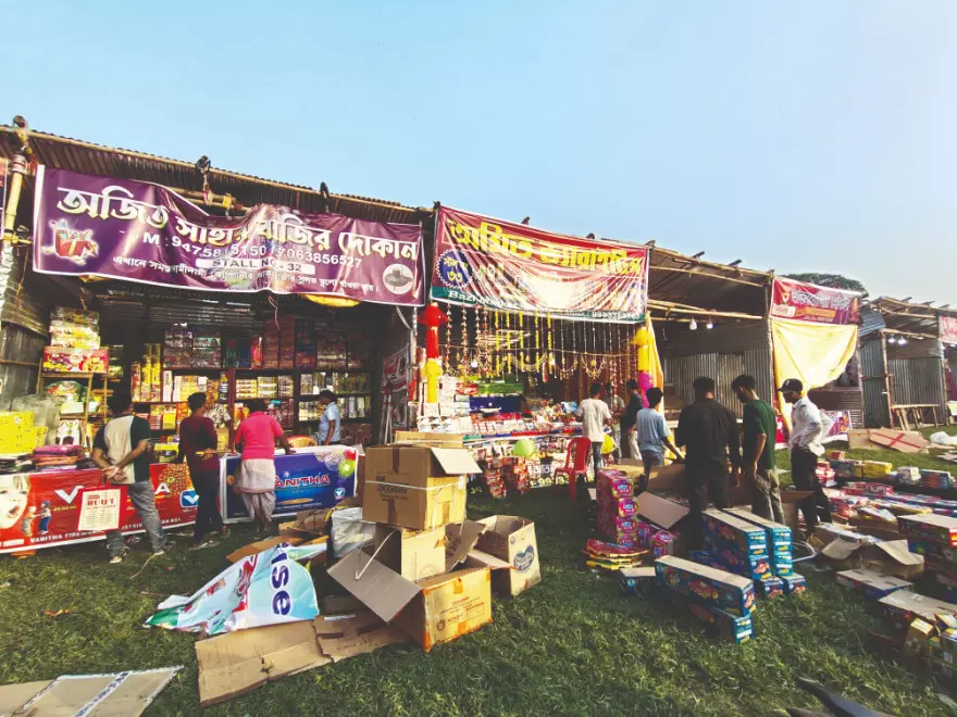 Malda firecracker market to open today with tight security measures Malda firecracker market to open today with tight security measures
