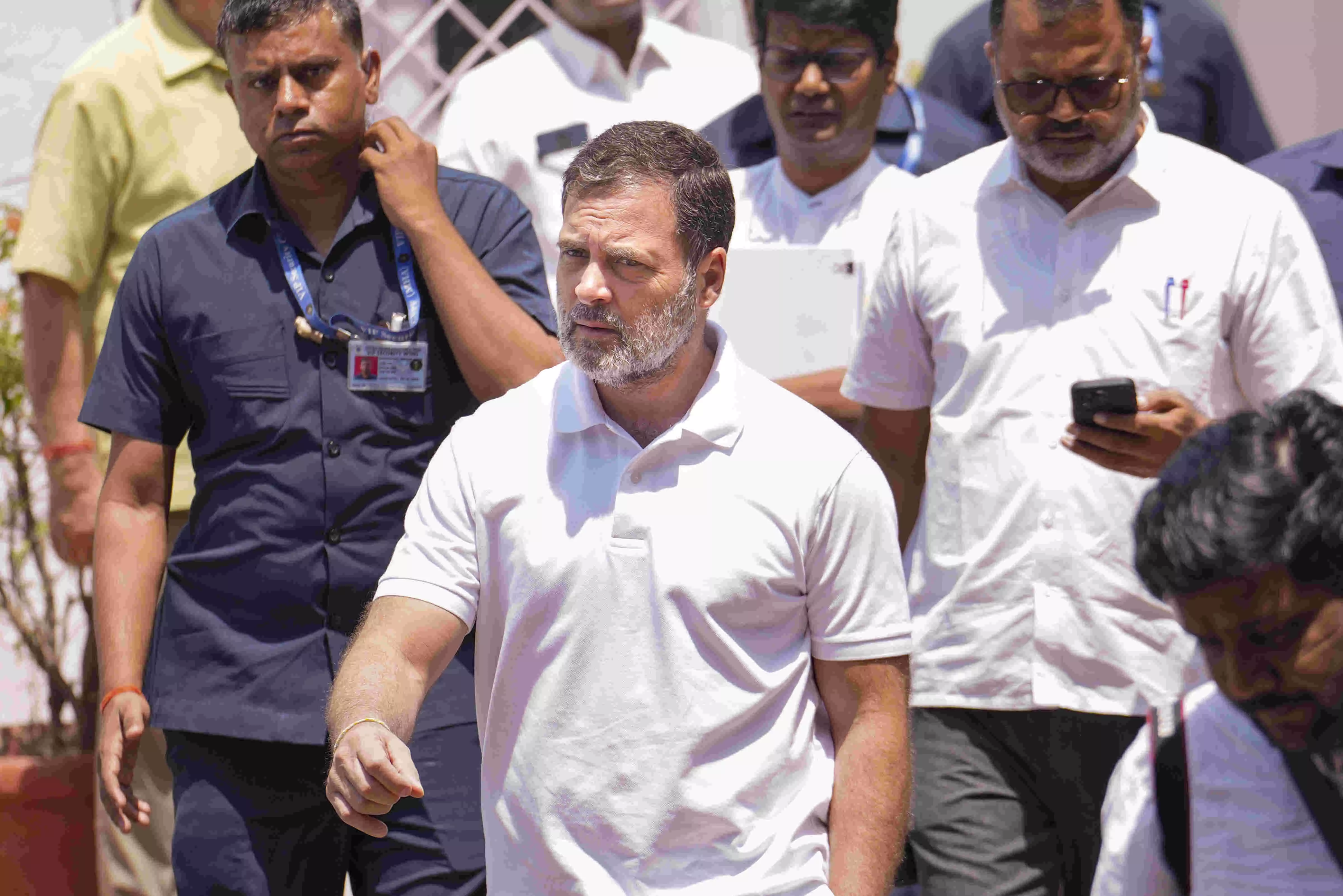 Rahul Gandhi meets family of Haryana IPS officer Puran Kumar Rahul Gandhi meets family of Haryana IPS officer Puran Kumar