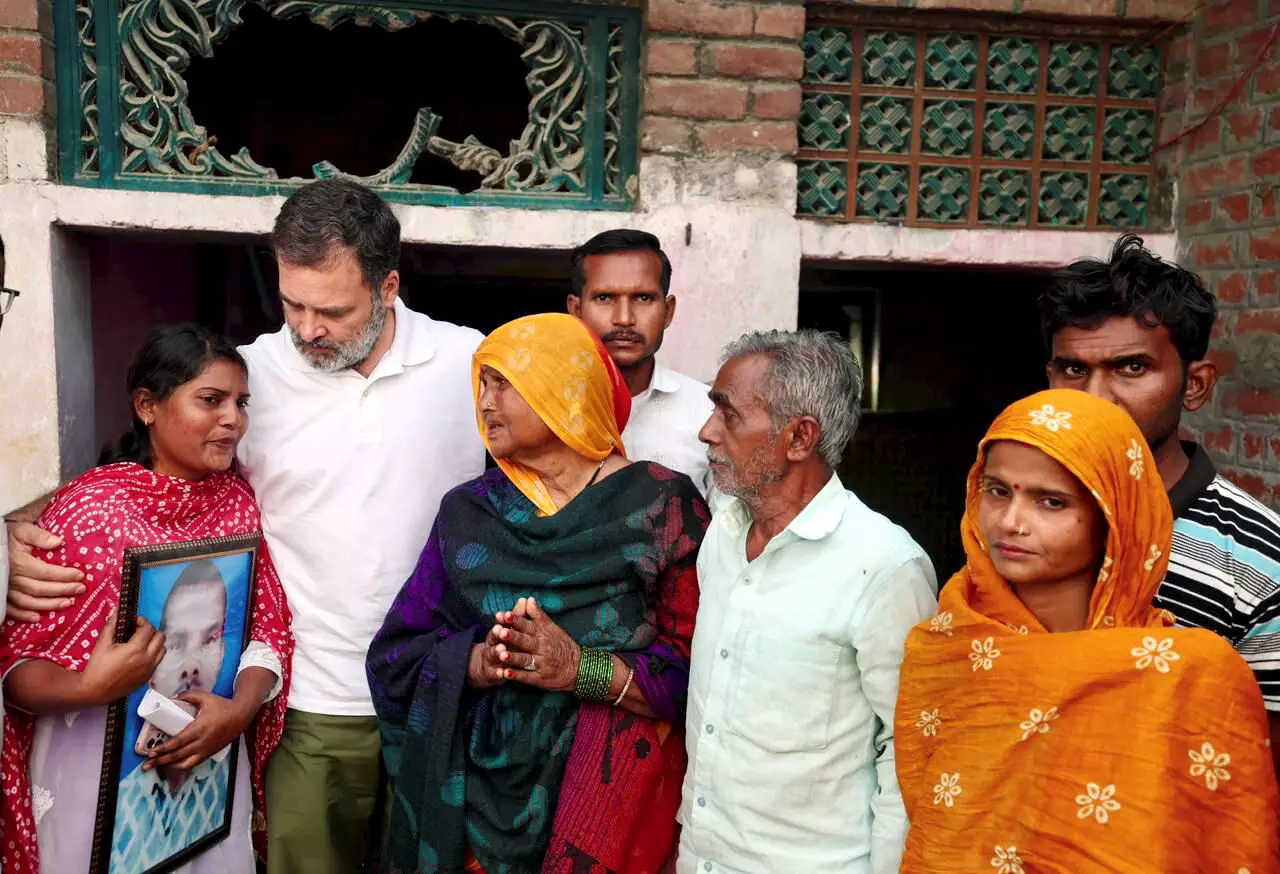 Raebareli lynching case: Rahul Gandhi meets victims family, says Dalit oppression is at peak under BJP govt