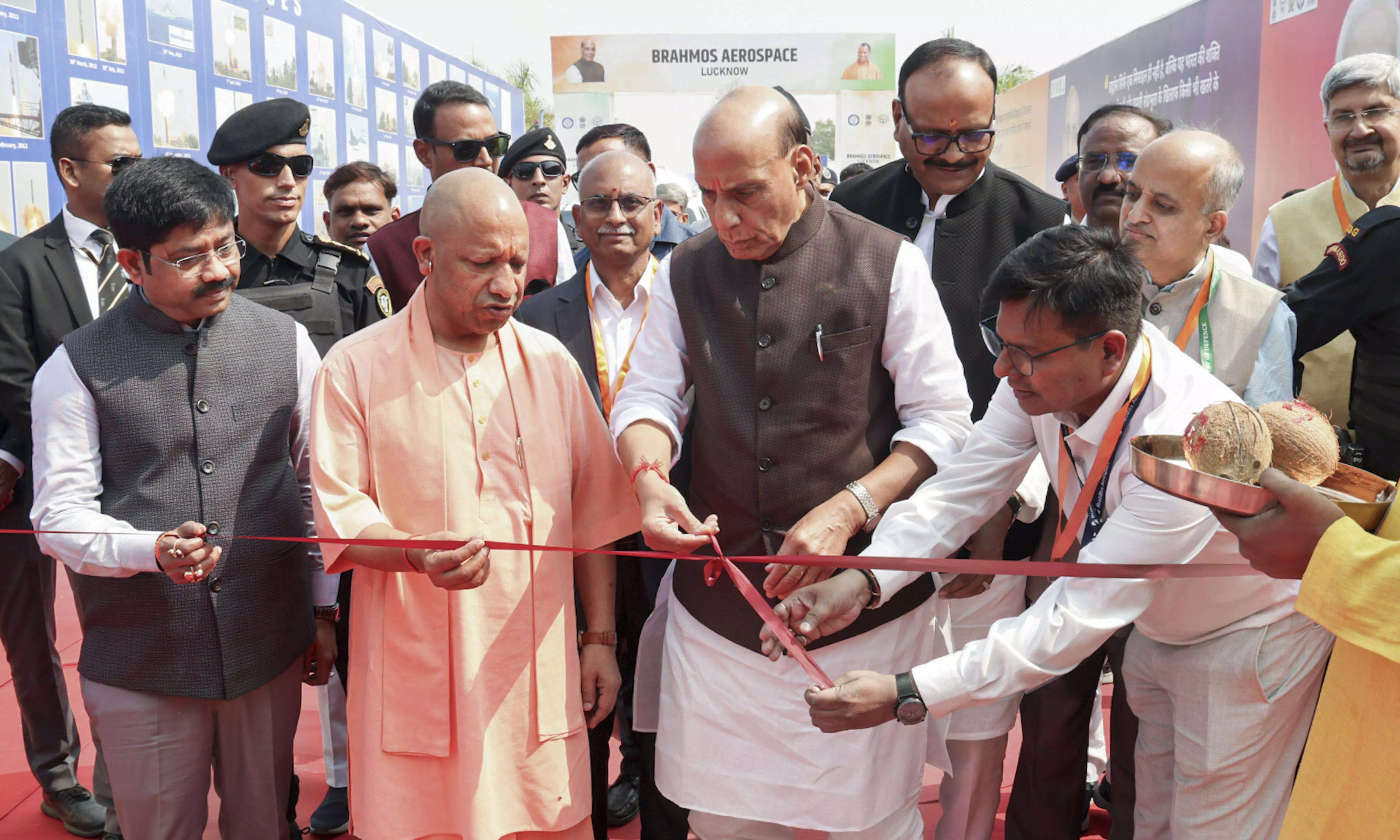 SHAURYA VAN PROJECT | Yogi, Rajnath plant saplings at BrahMos facility in UP SHAURYA VAN PROJECT | Yogi, Rajnath plant saplings at BrahMos facility in UP