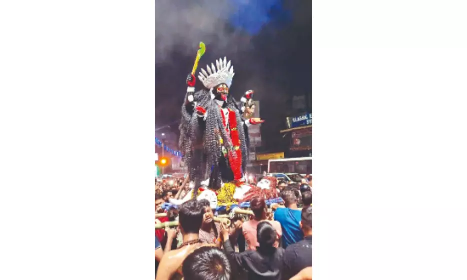 In a first for N Bengal, Siliguri witnesses ‘Bama Kali’ idol Puja In a first for N Bengal, Siliguri witnesses ‘Bama Kali’ idol Puja