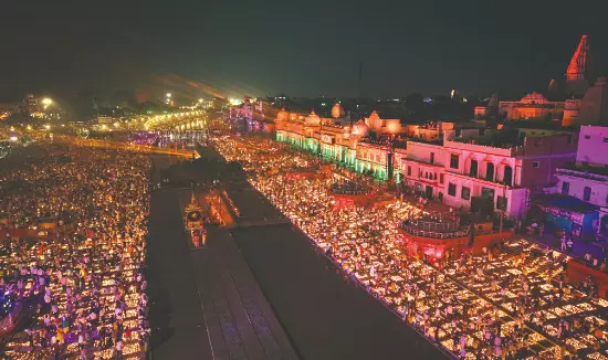 Ayodhya scripts history again as 26 lakh diyas illuminate Saryu Ayodhya scripts history again as 26 lakh diyas illuminate Saryu