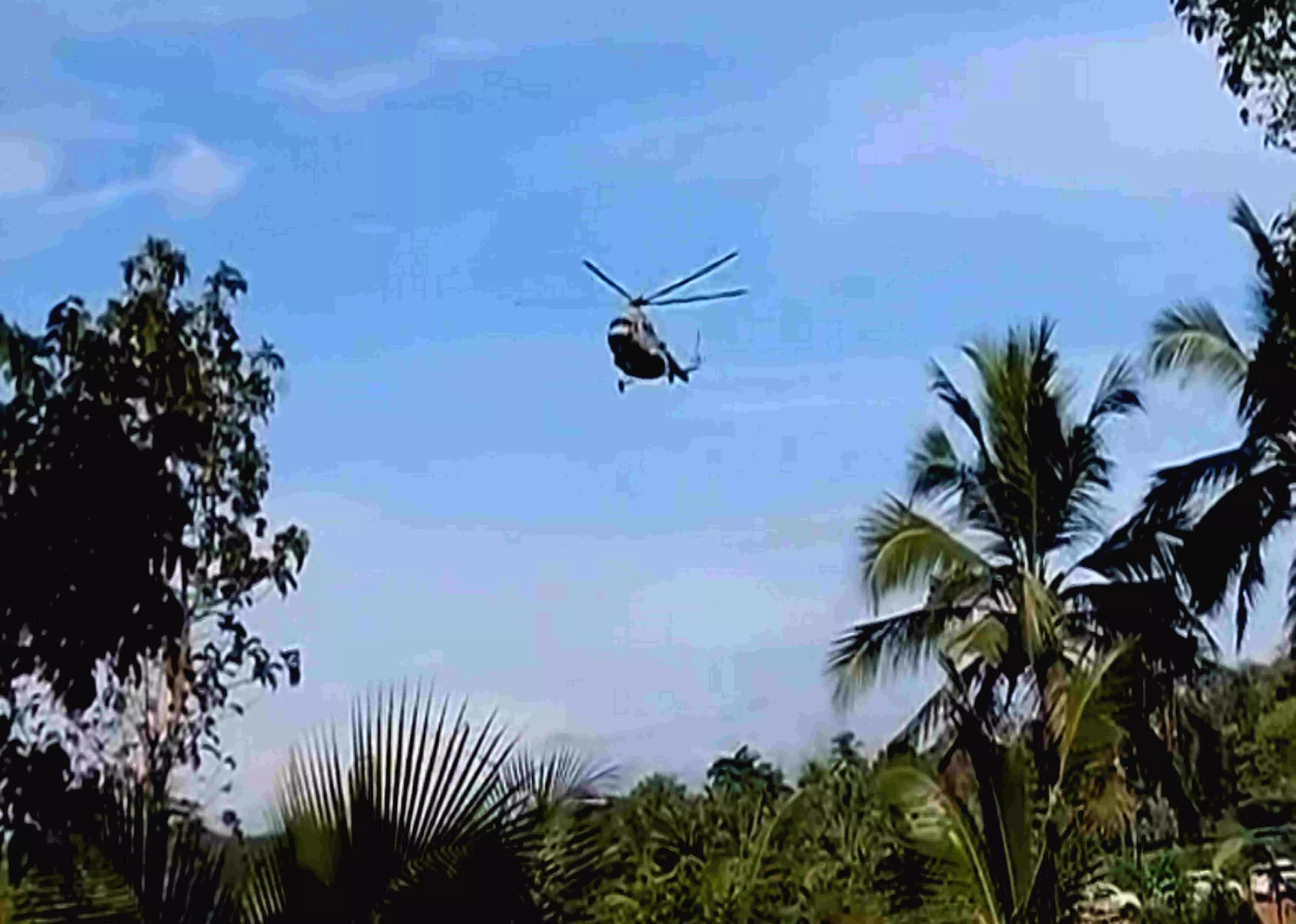 Prez Droupadi Murmus helicopter wheels sink into newly concreted landing pad