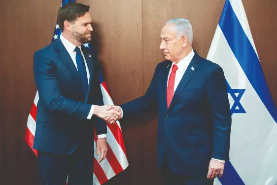 Vance criticises Israel’s Parl vote on West Bank annexation Vance criticises Israel’s Parl vote on West Bank annexation
