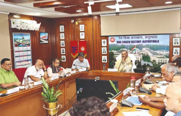 Railway board DG (Safety) inspects rail coach factory Railway board DG (Safety) inspects rail coach factory