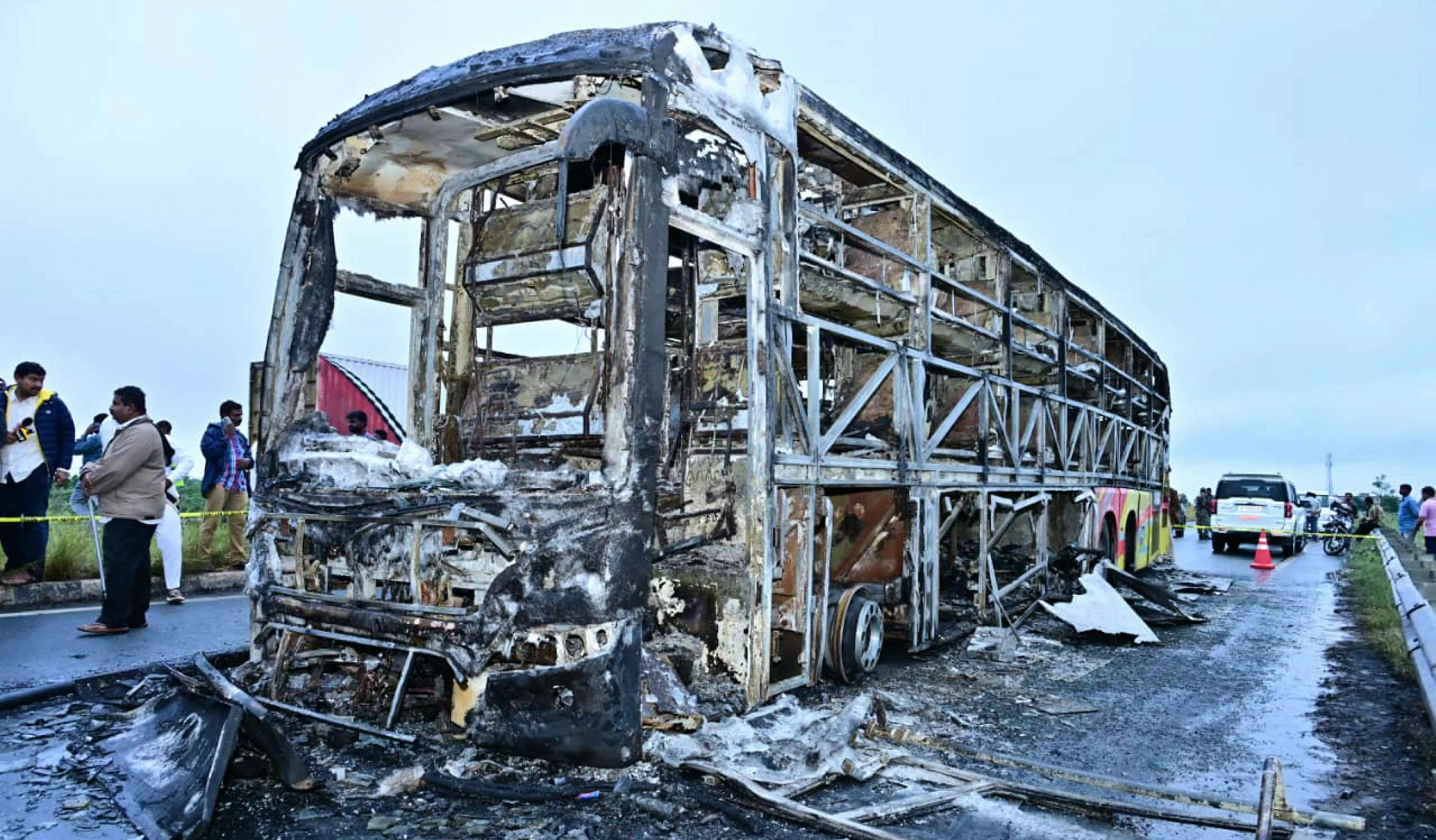 20 killed as Bengaluru-bound private bus catches fire in Andhras Kurnool