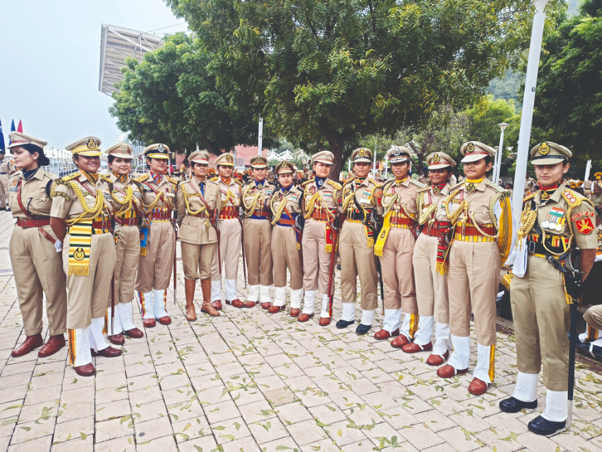 Women lead march at ‘Ekta Diwas’ rehearsal Women lead march at ‘Ekta Diwas’ rehearsal