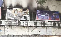Fire at bank in Dhakuria