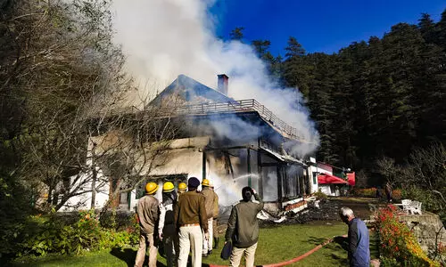 Lodge gutted in blaze in Shimla, no casualties reported Lodge gutted in blaze in Shimla, no casualties reported