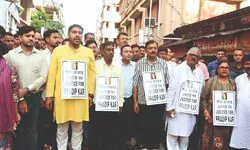 Trinamool Congress takes out rally in Panihati over ‘suicide’ of man